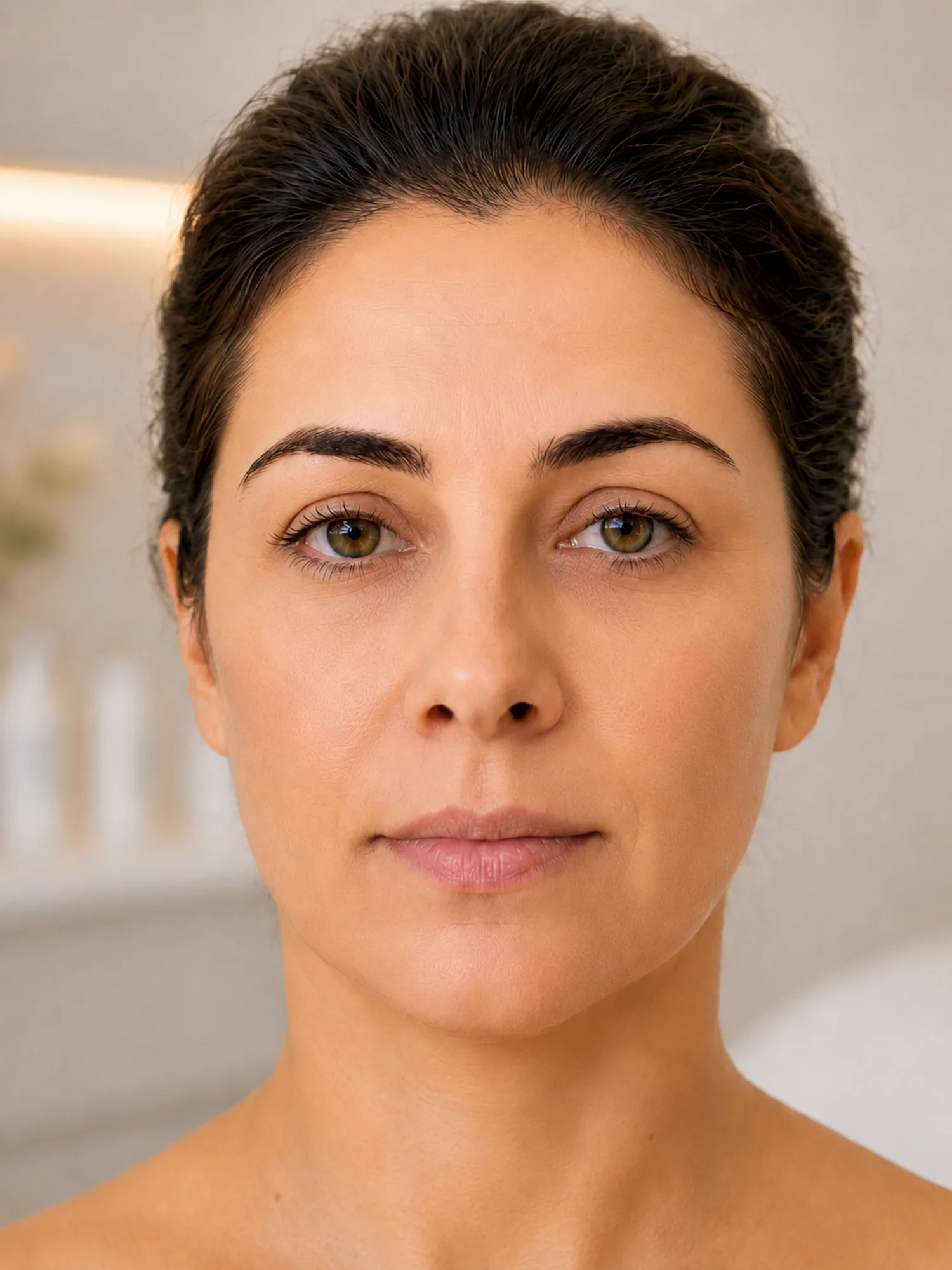 Depois ilustrativo de rejuvenescimento facial